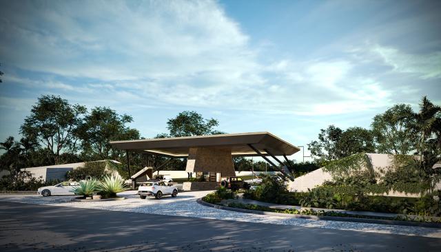 Gated lot with Merida Progreso highway access