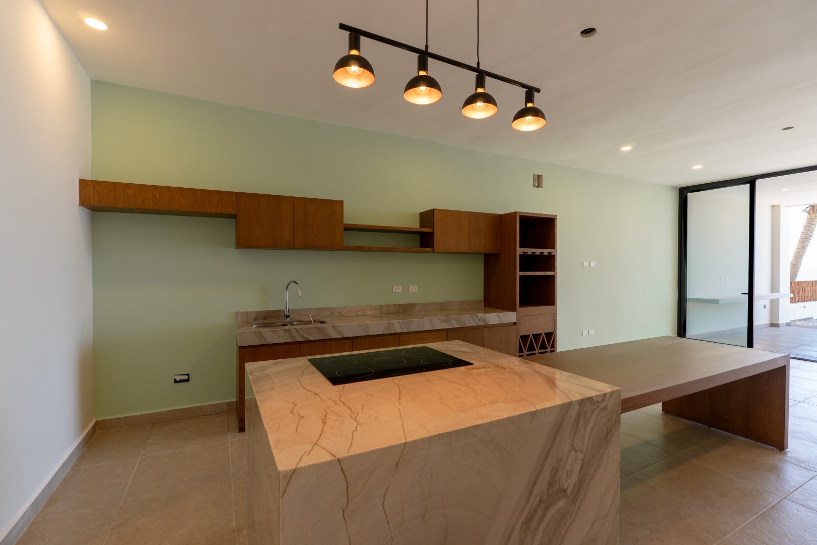 56651 4 bedroom beachfront beach home in Chelem, front  - Home