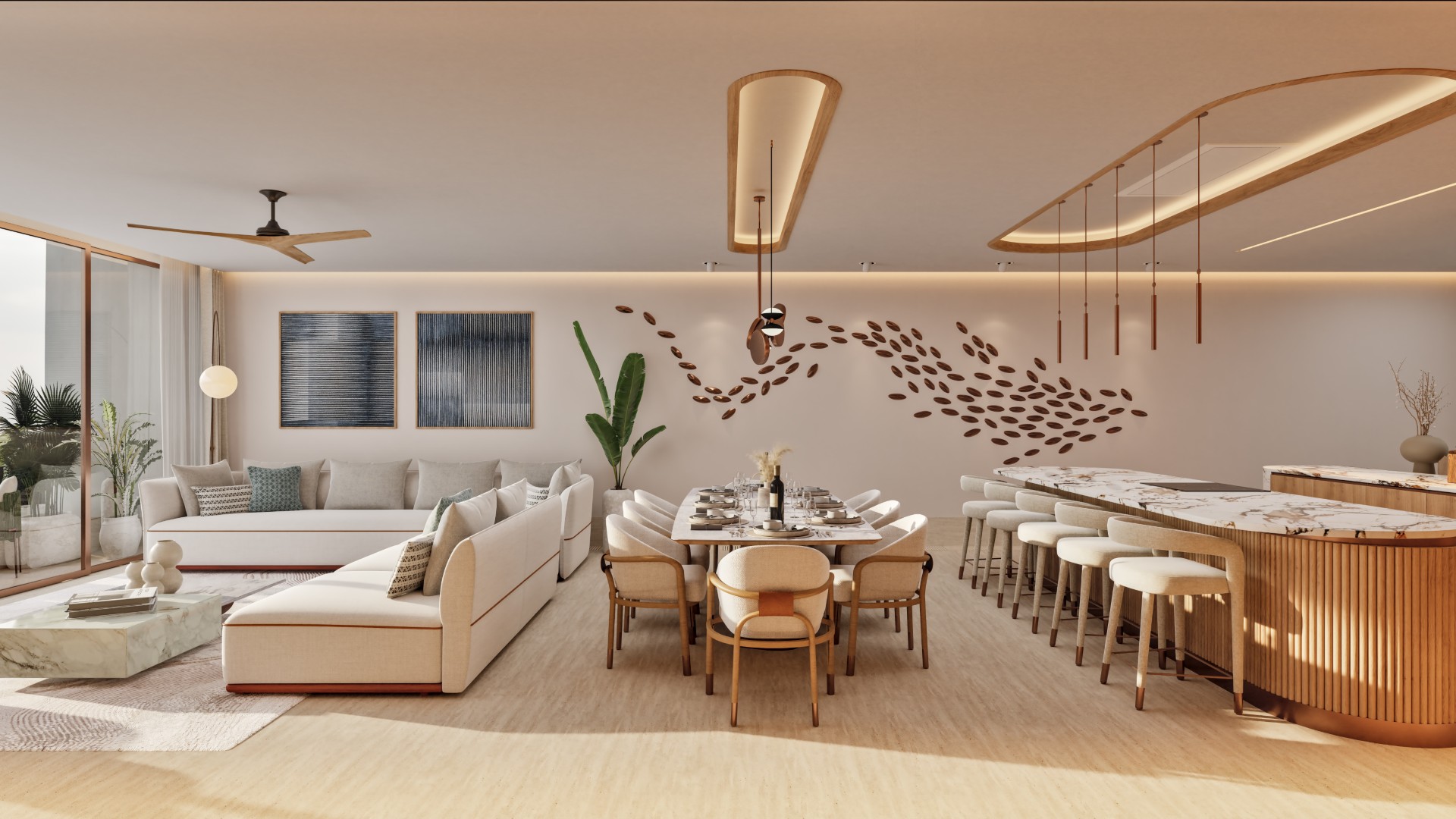 Exclusive oceanfront condo with 3 bedrooms in Cancun