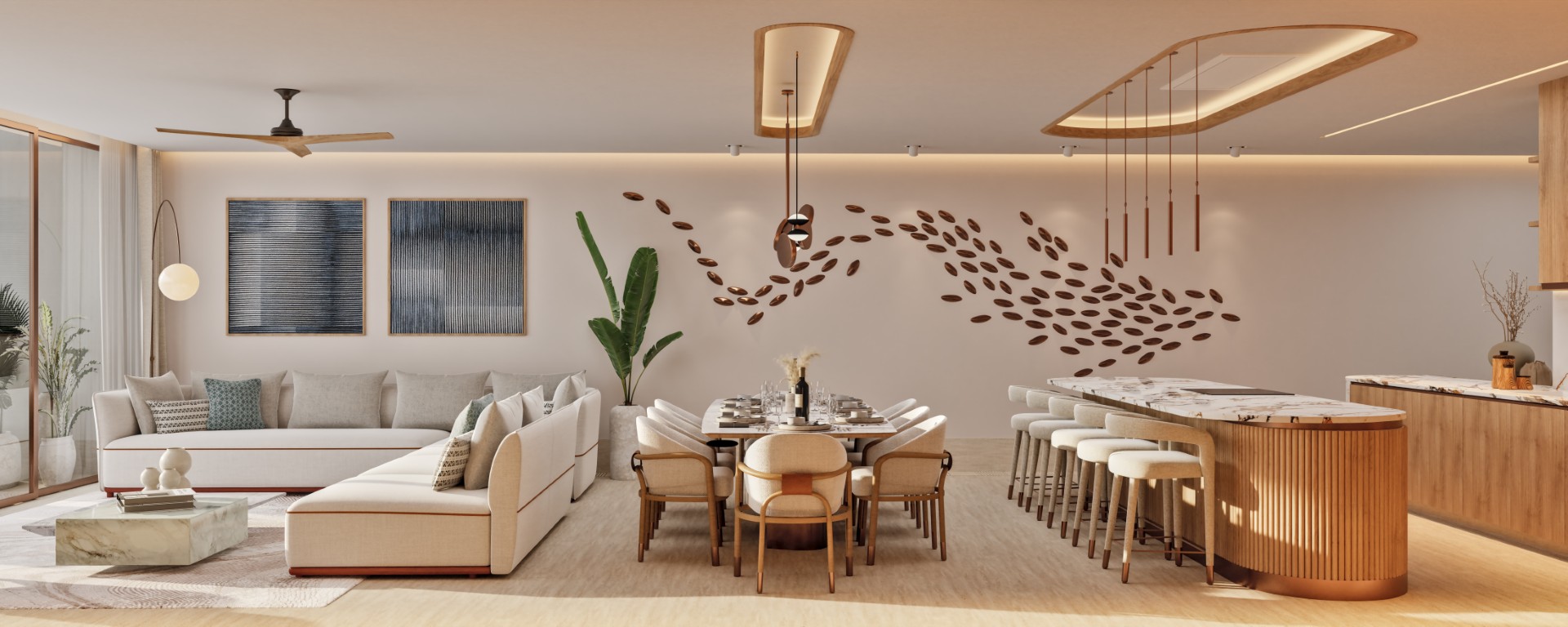 Oceanfront condo in Cancun with 3 bedrooms and double balcony