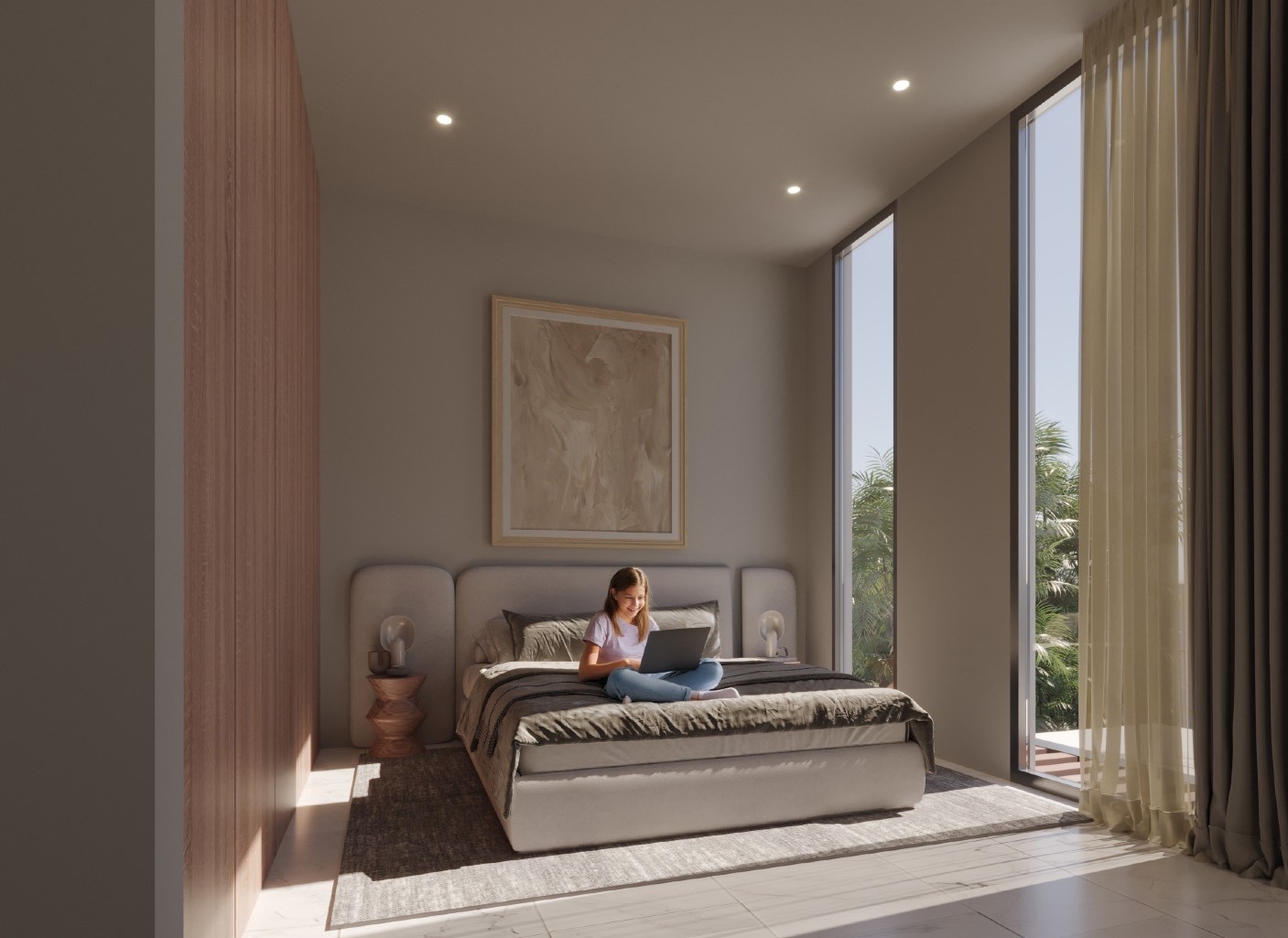 4 Bedroom House with Large Open Living Area and Private Terrace