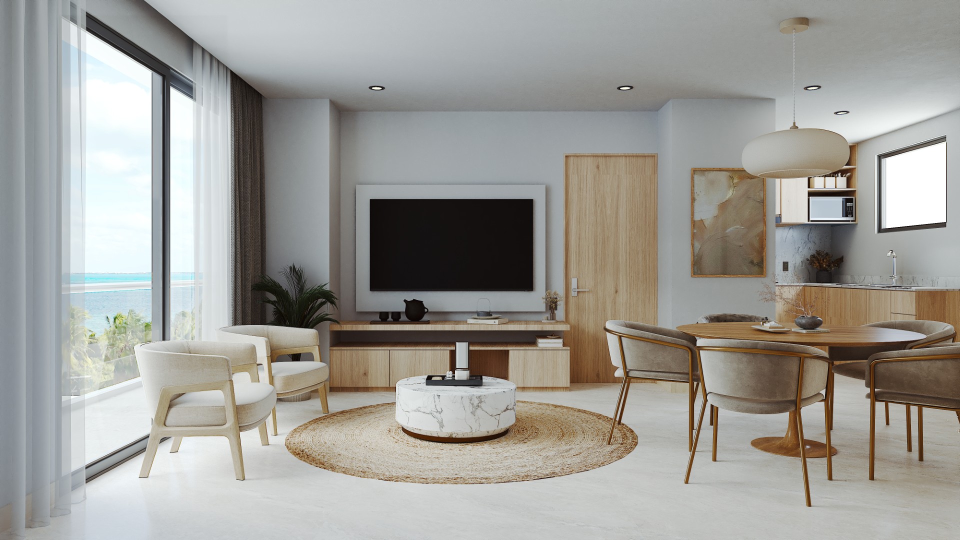 2 Bedroom Condo with Ocean View in Cancun