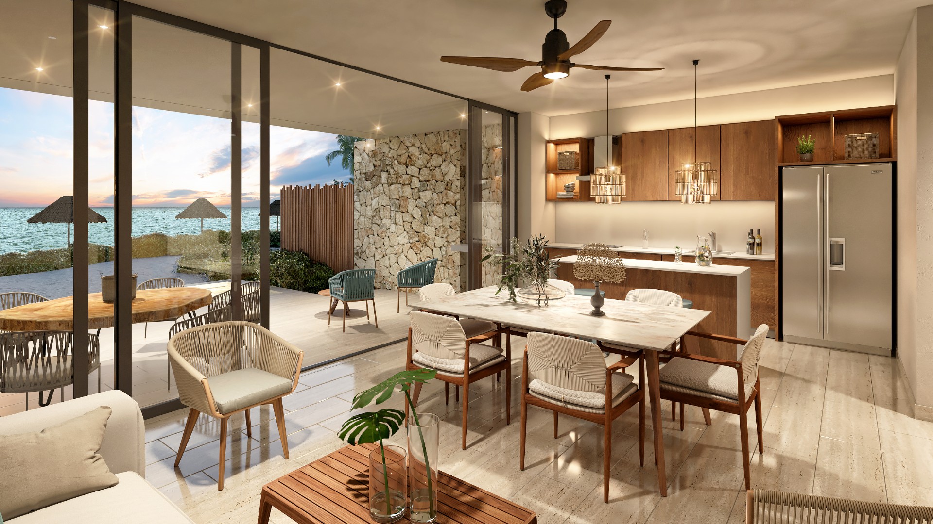 57885 3 bedroom condo plus flex space in Chuburná  - Condo