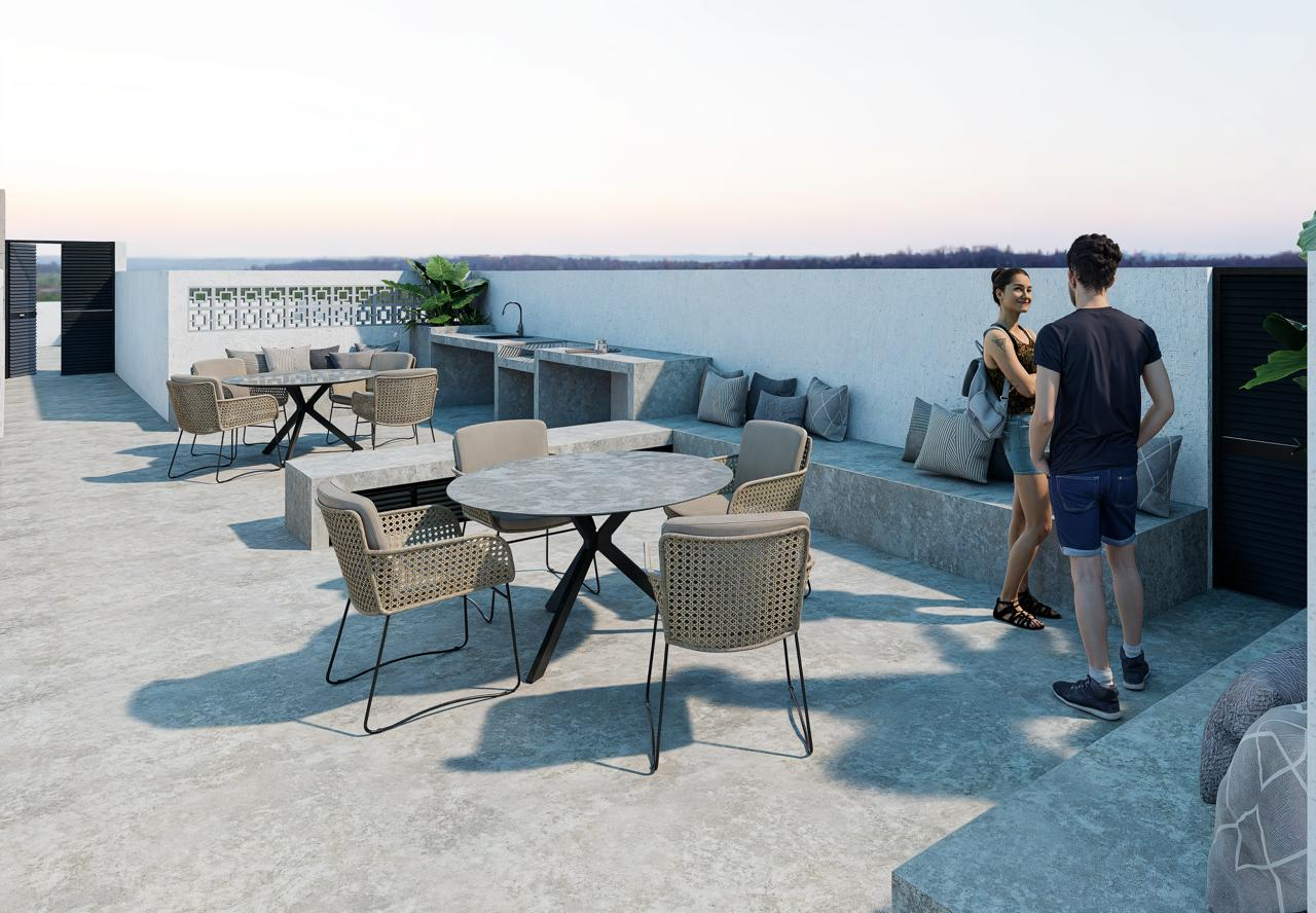 2 bedroom condo in a private community in north Merida