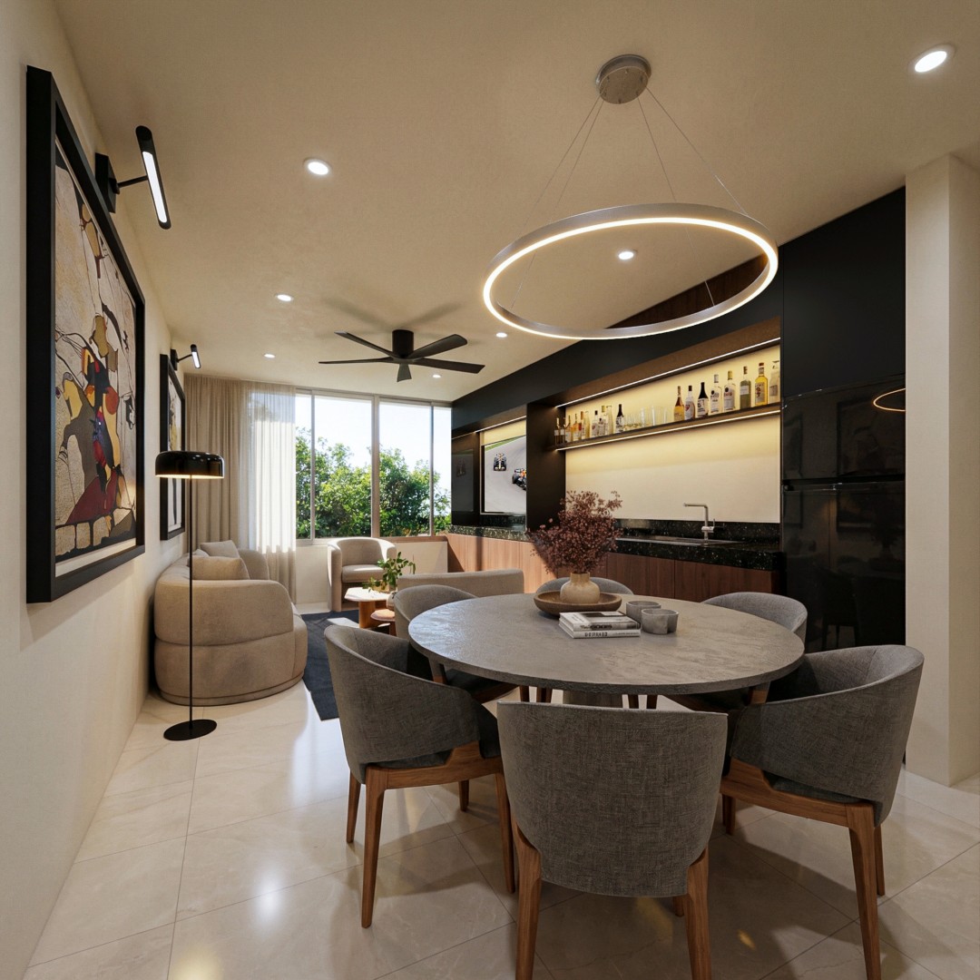1 Bedroom Condo in Cholul North Mérida with Clubhouse