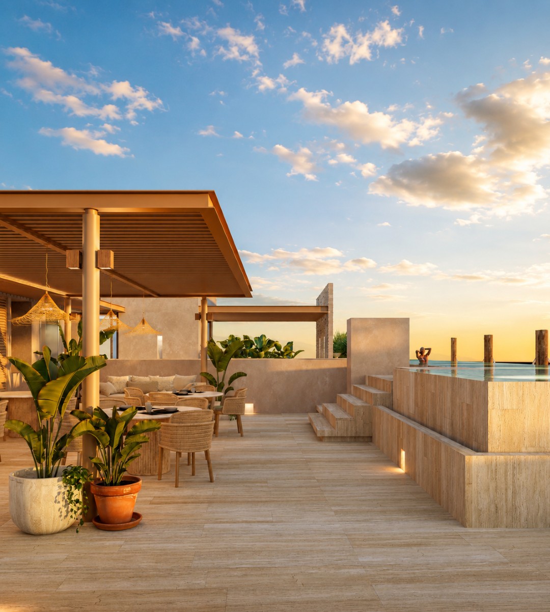 1 Bedroom Condo in Cozumel with Rooftop and Beach Club