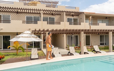 resort-style amenities and the convenience of living close to the marina